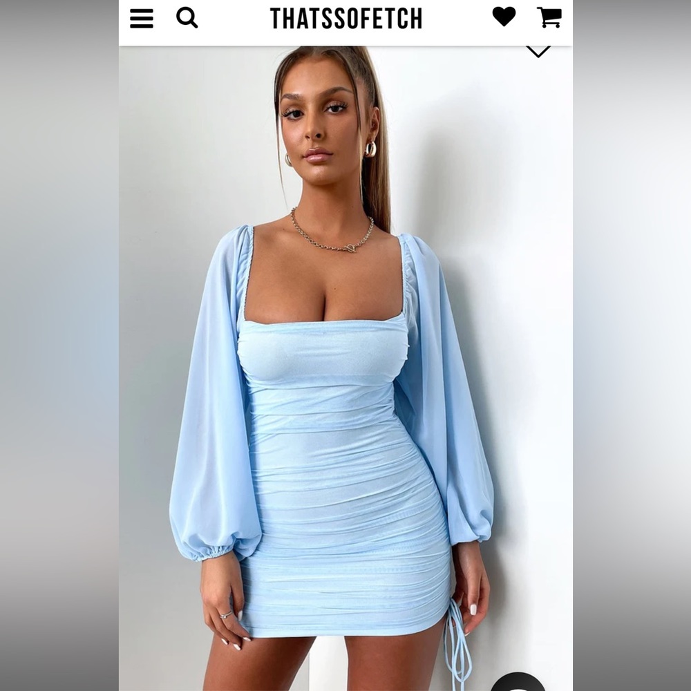 That’s so fetch- blue dress